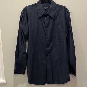 Perry Ellis Midnight Blue Dress Shirt, Size 34/35, EUC